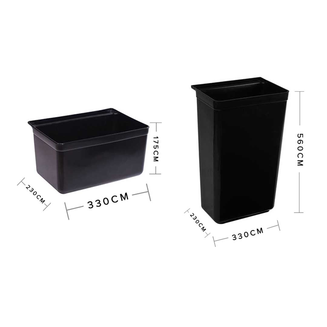 Premium 2x Food Trolley Large & Small Utility Cart Waste Storage Bin - image2