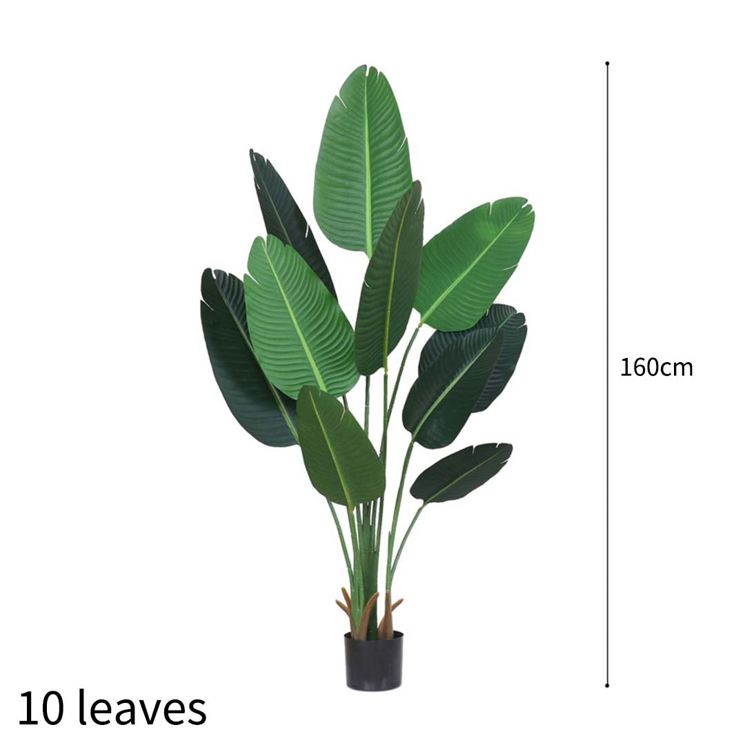 Premium 2X 160cm Artificial Green Indoor Traveler Banana Fake Decoration Tree Flower Pot Plant - image2