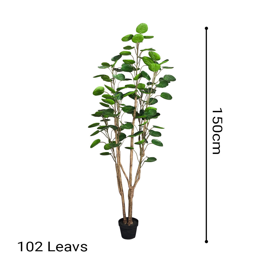 Premium 4X 150cm Green Artificial Indoor Pocket Money Tree Fake Plant Simulation Decorative - image2