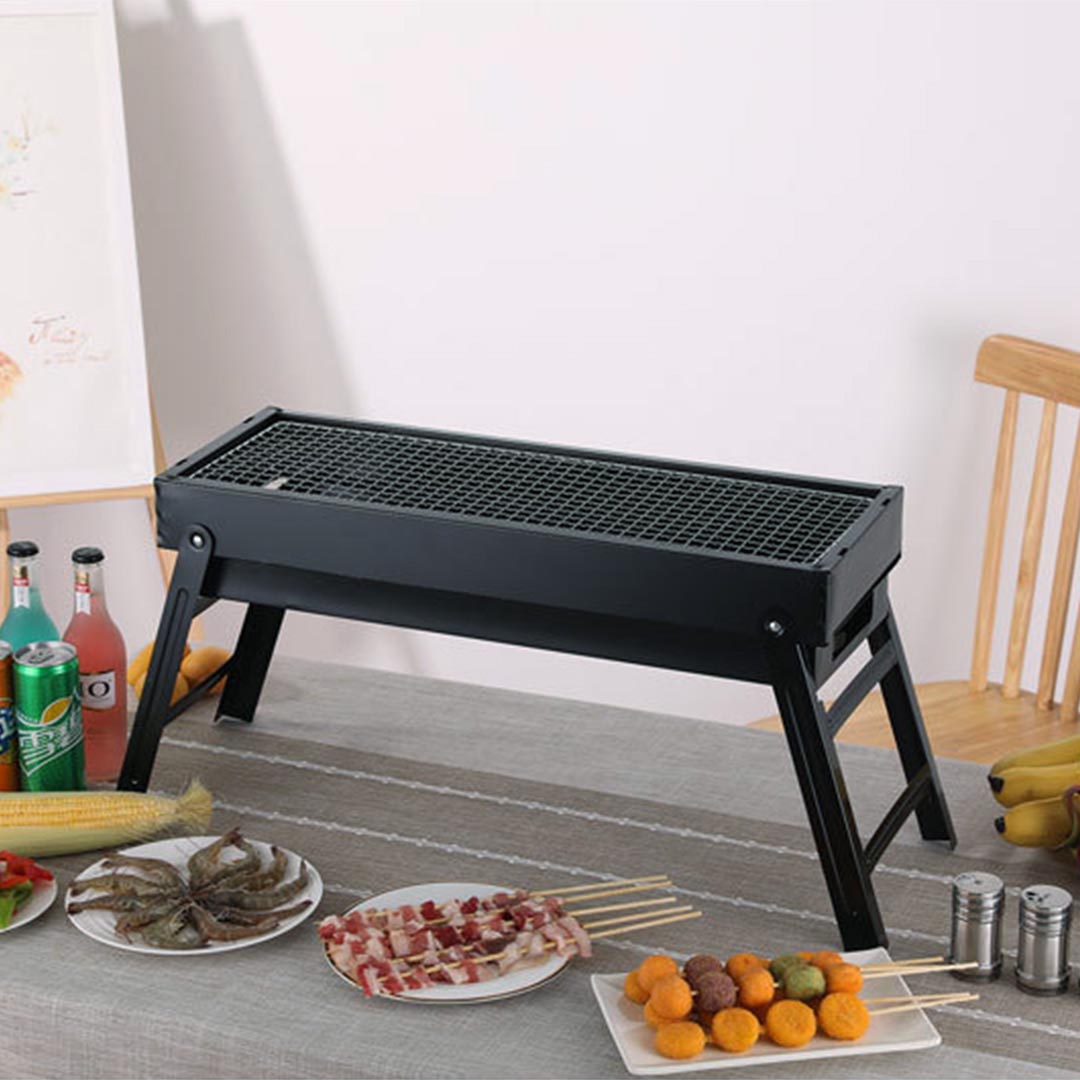 Premium 2X 60cm Portable Folding Thick Box-Type Charcoal Grill for Outdoor BBQ Camping - image2