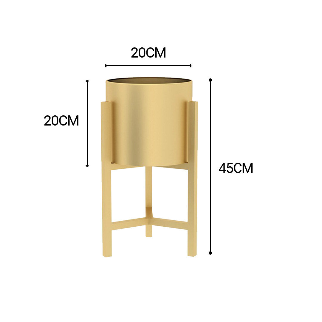 Premium 4X 45CM Gold Metal Plant Stand with Flower Pot Holder Corner Shelving Rack Indoor Display - image2