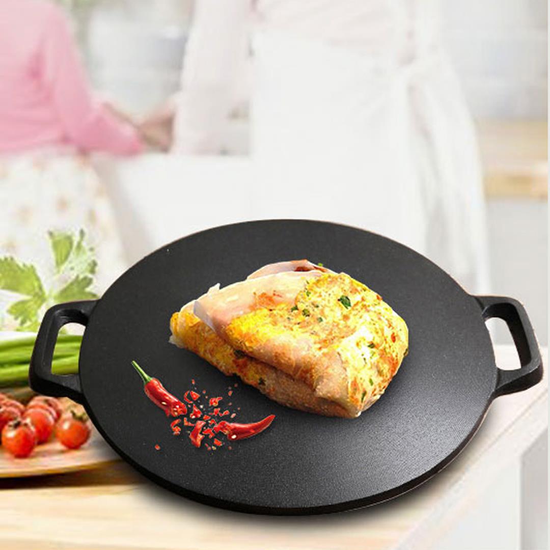 Premium Cast Iron Induction Crepes Pan Baking Cookie Pancake Pizza Bakeware - image4