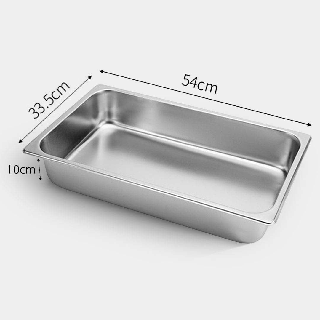 Premium 6X Gastronorm GN Pan Full Size 1/1 GN Pan 10cm Deep Stainless Steel Tray - image2