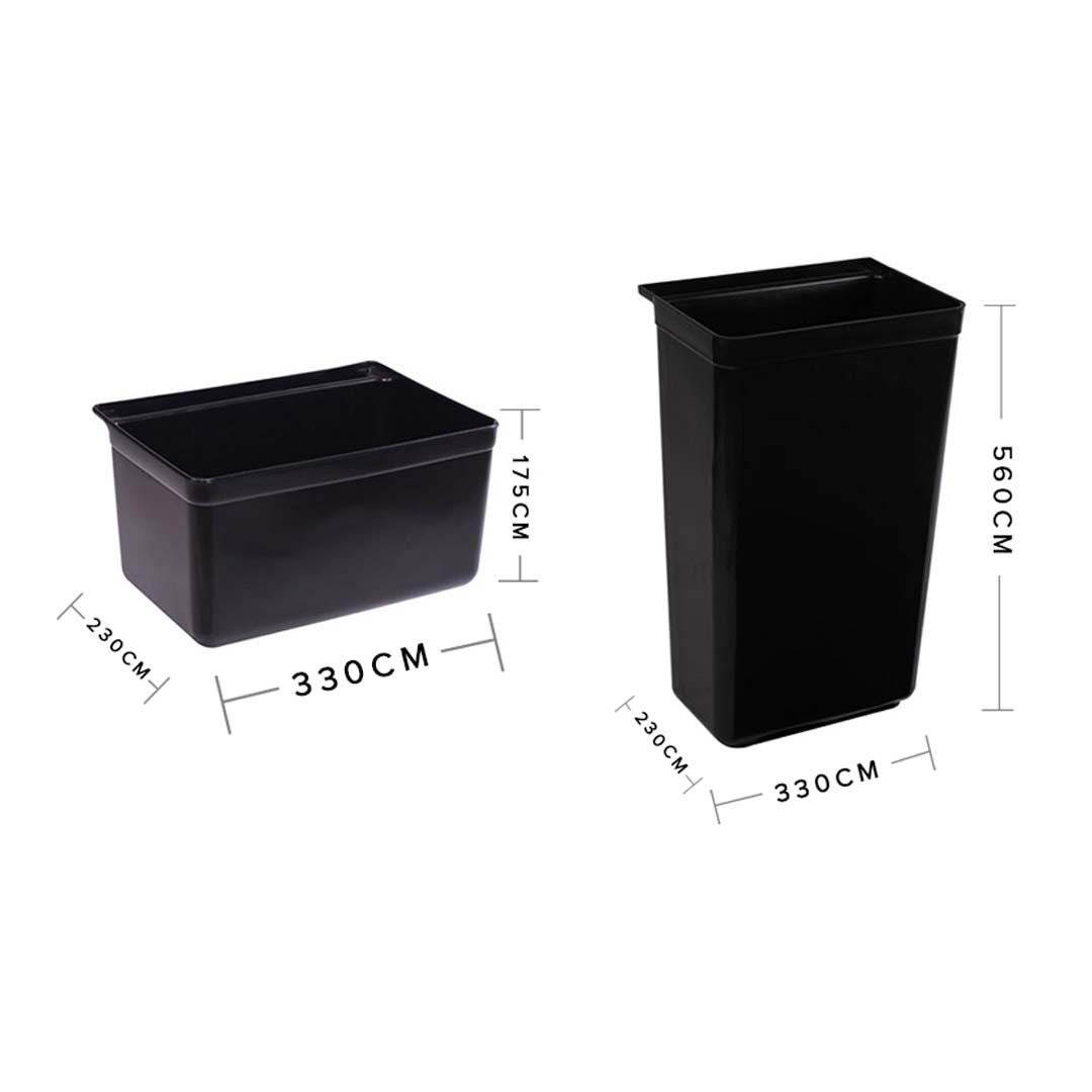 Premium 2x Small Food Trolley Utility Cart Waste Storage Bin - image2