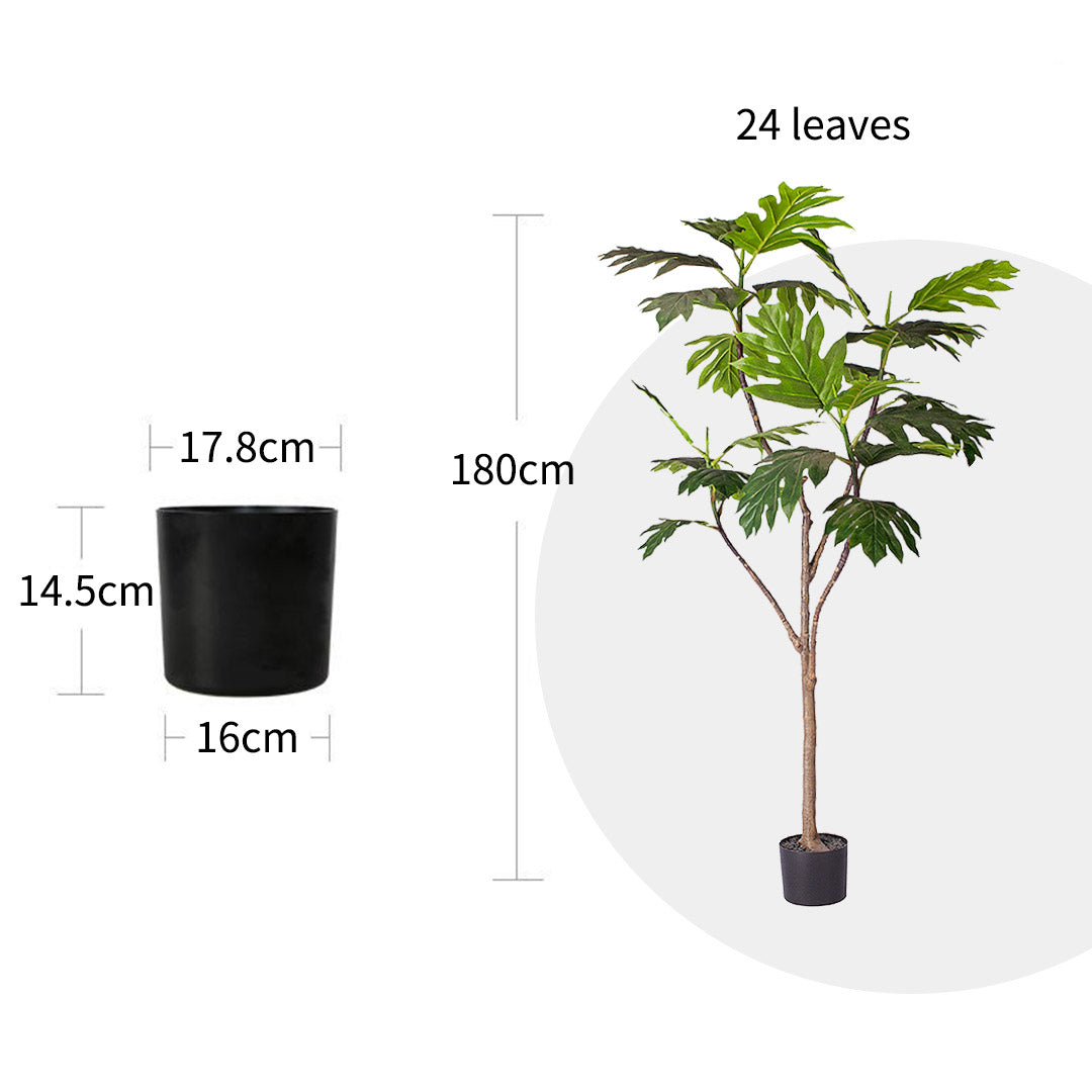 Premium 180cm Artificial Natural Green Split-Leaf Philodendron Tree Fake Tropical Indoor Plant Home Office Decor - image2