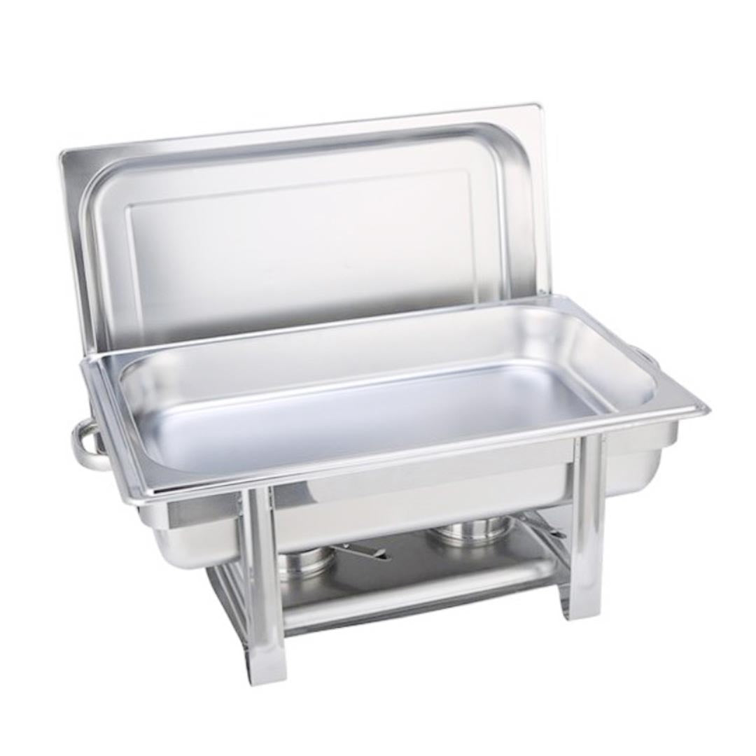 Premium Stainless Steel Chafing Single Tray Catering Dish Food Warmer - image1