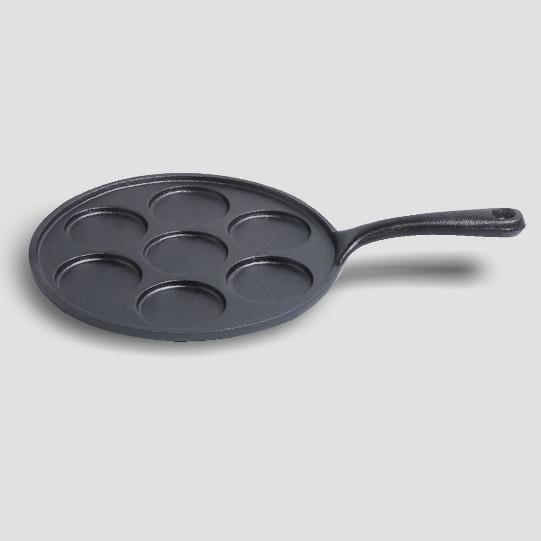 Premium 2X 23cm Cast Iron Takoyaki Fry Pan Octopus Balls Maker 7 Hole Cavities Grill Mold - image2