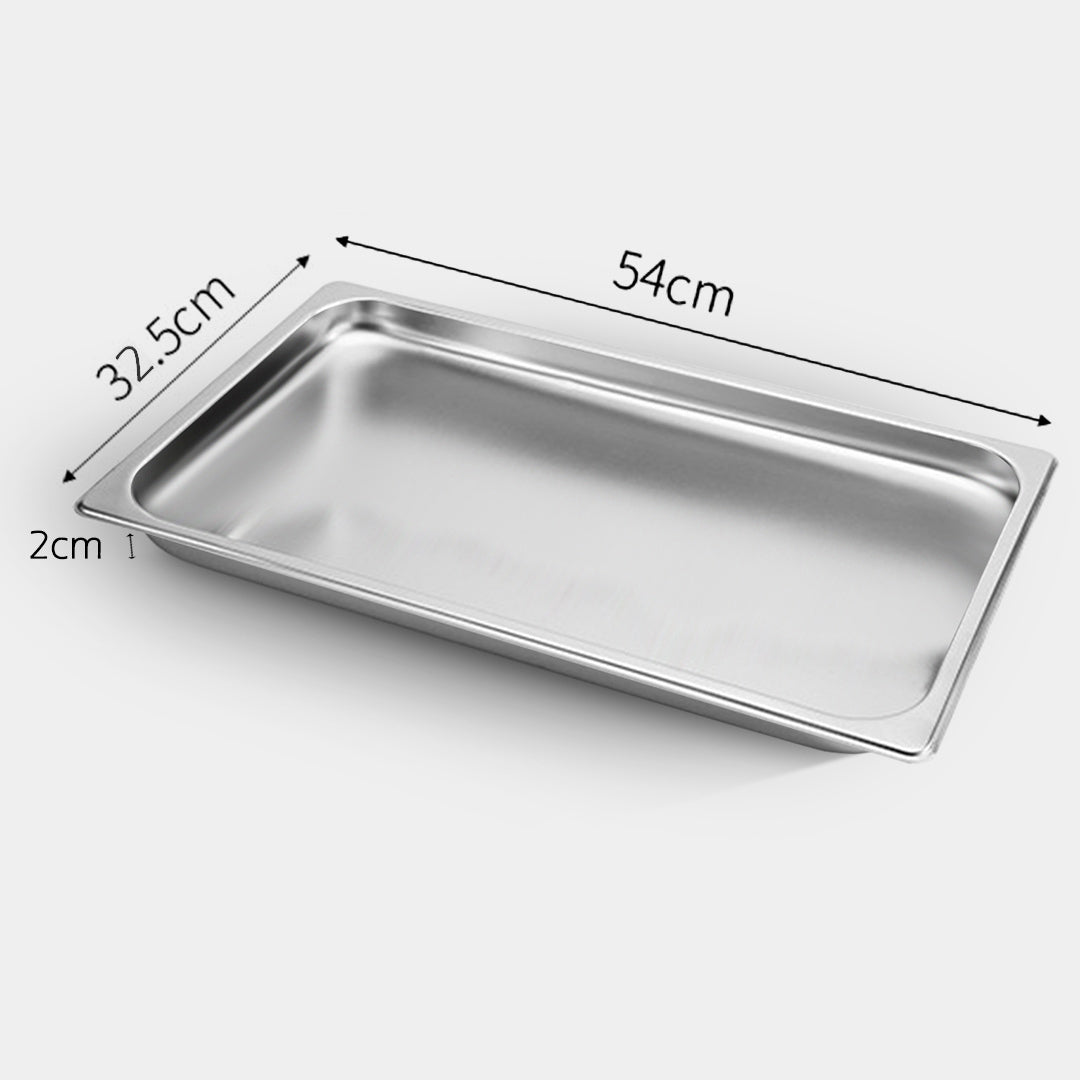 Premium 4X Gastronorm GN Pan Full Size 1/1 GN Pan 2cm Deep Stainless Steel Tray - image2