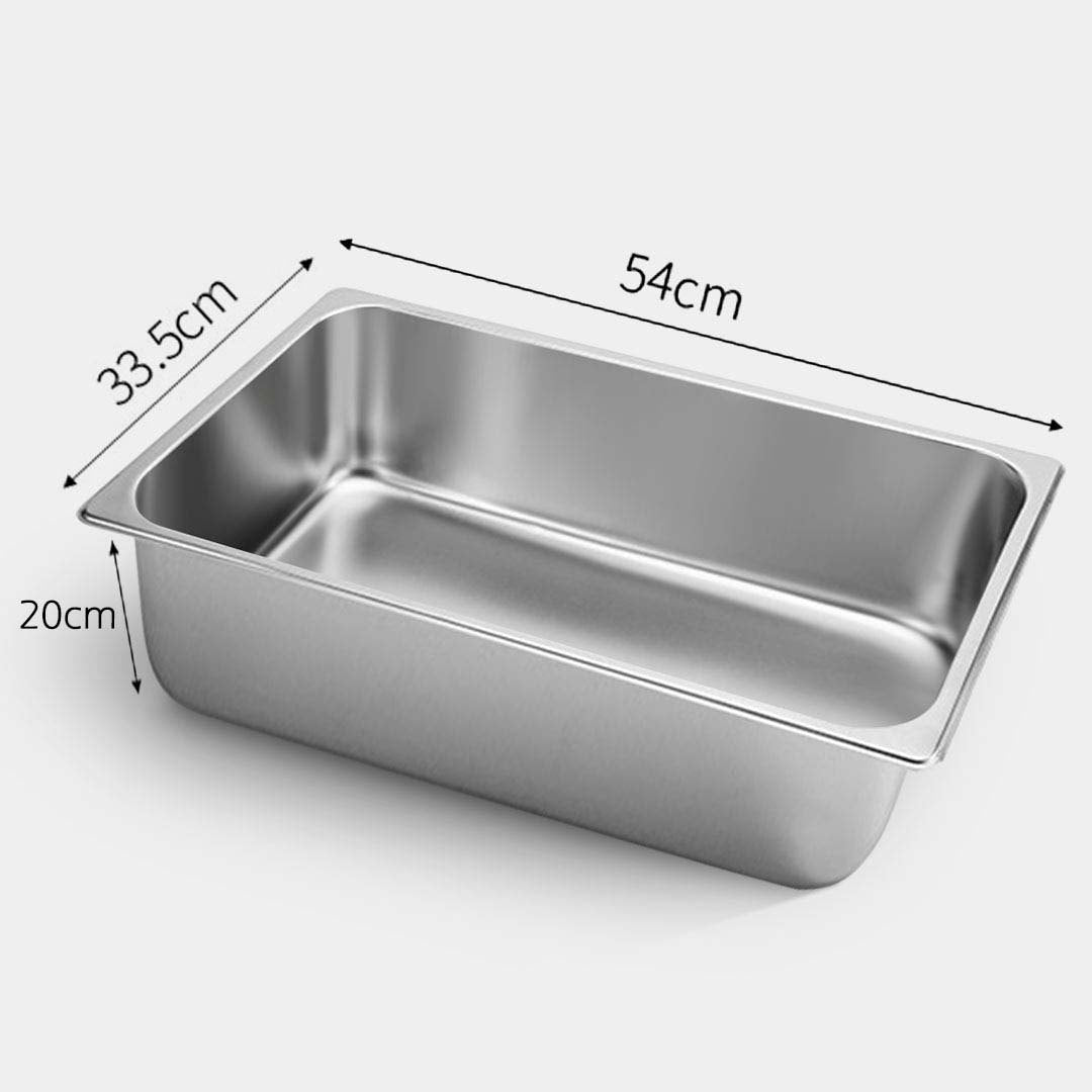 Premium 12X Gastronorm GN Pan Full Size 1/1 GN Pan 20cm Deep Stainless Steel Tray - image2