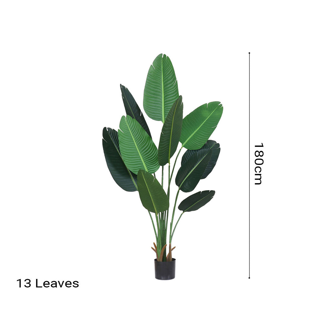 Premium 4X 180cm Green Artificial Indoor Nordic Wind Traveler Banana Plant Fake Decorative Tree - image2