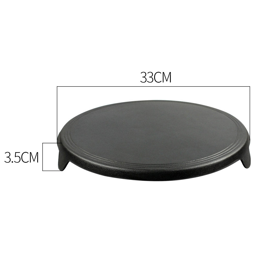 Premium 2X 33CM Reversible Round Cast Iron Crepes Pan Baking Cookie Pancake Pizza Bakeware - image2