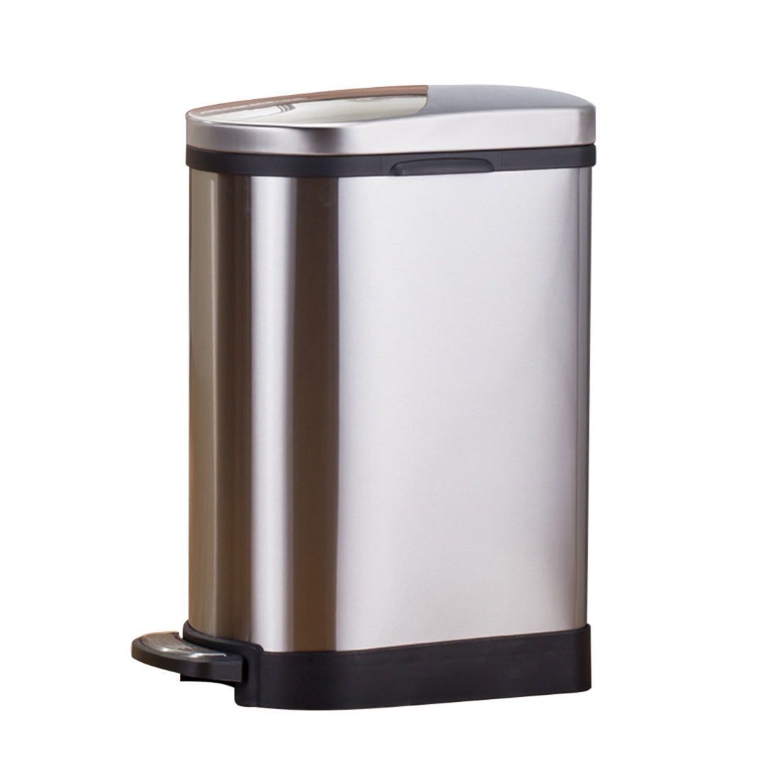 Premium 4X Foot Pedal Stainless Steel Rubbish Recycling Garbage Waste Trash Bin 10L U - image2