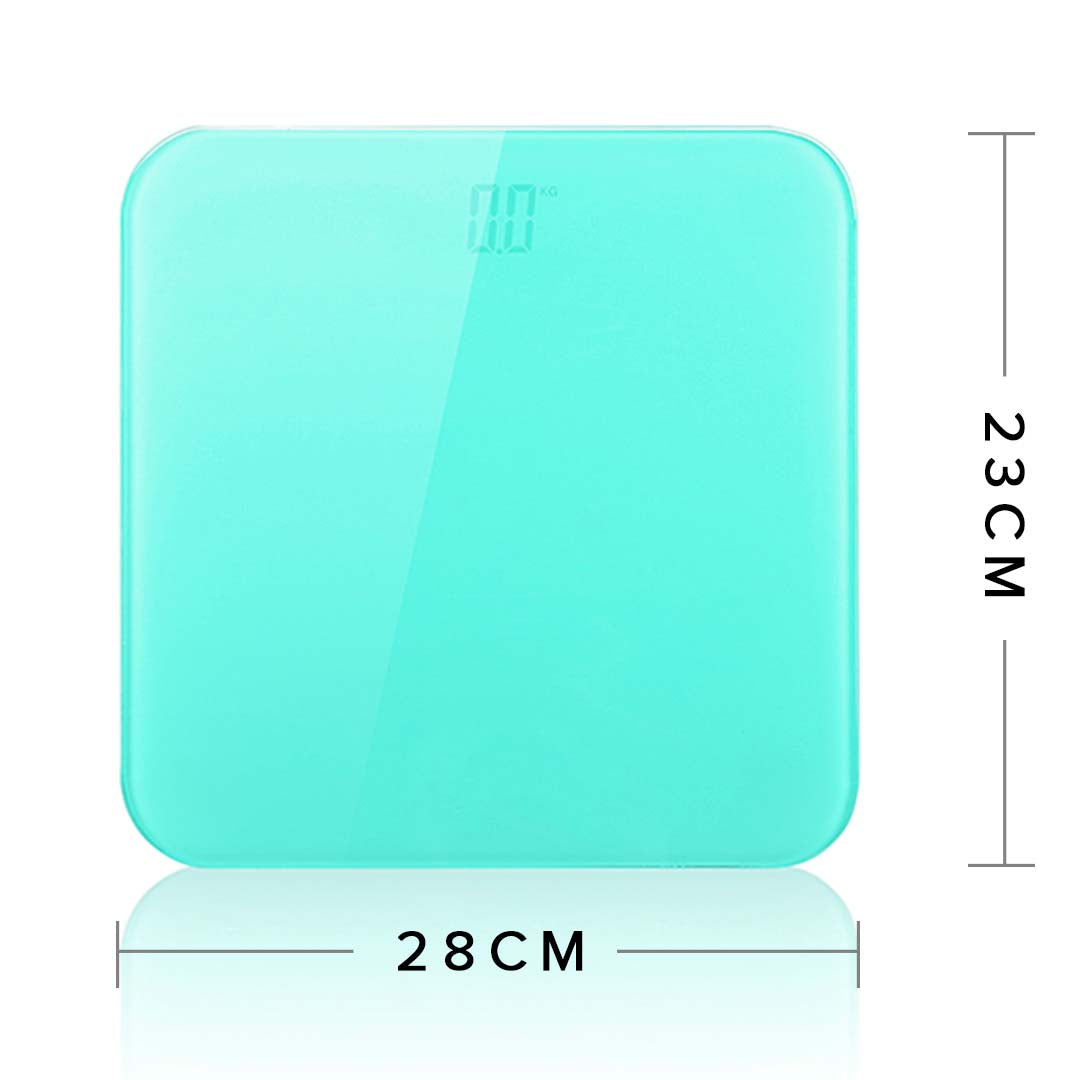 Premium 2X 180kg Digital Fitness Weight Bathroom Gym Body Glass LCD Electronic Scales White/Blue - image2