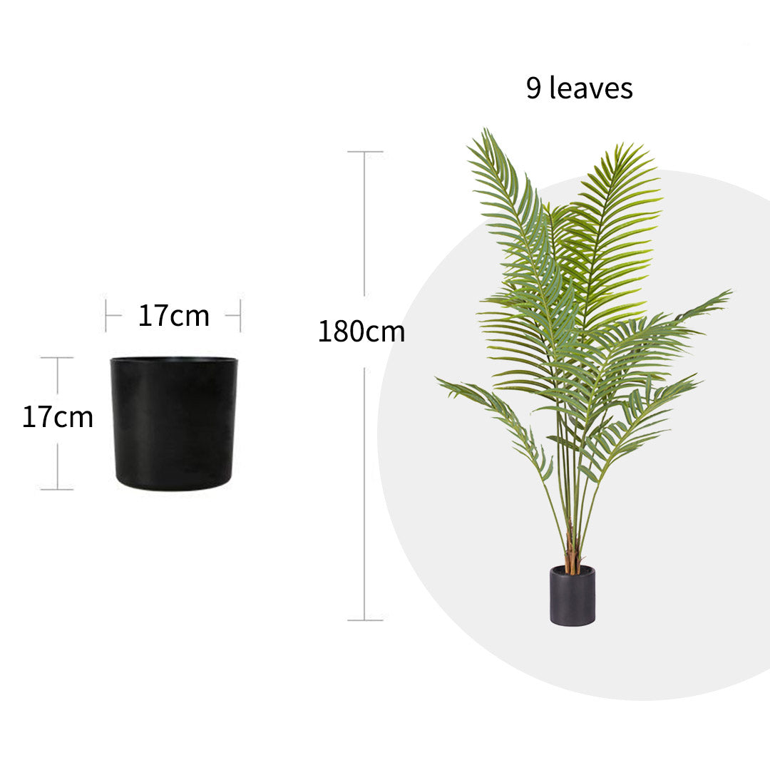 Premium 2X 180cm Green Artificial Indoor Rogue Areca Palm Tree Fake Tropical Plant Home Office Decor - image2