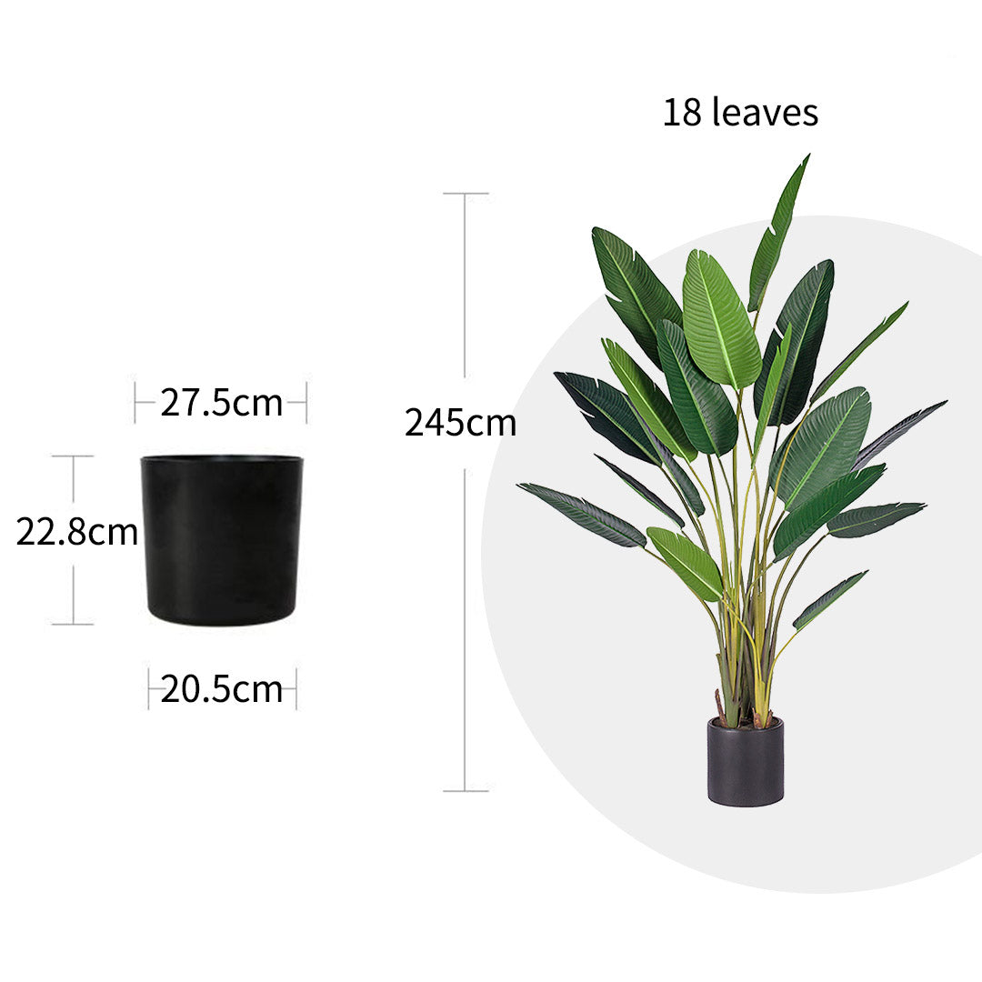 Premium 4X 245cm Artificial Giant Green Birds of Paradise Tree Fake Tropical Indoor Plant Home Office Decor - image2