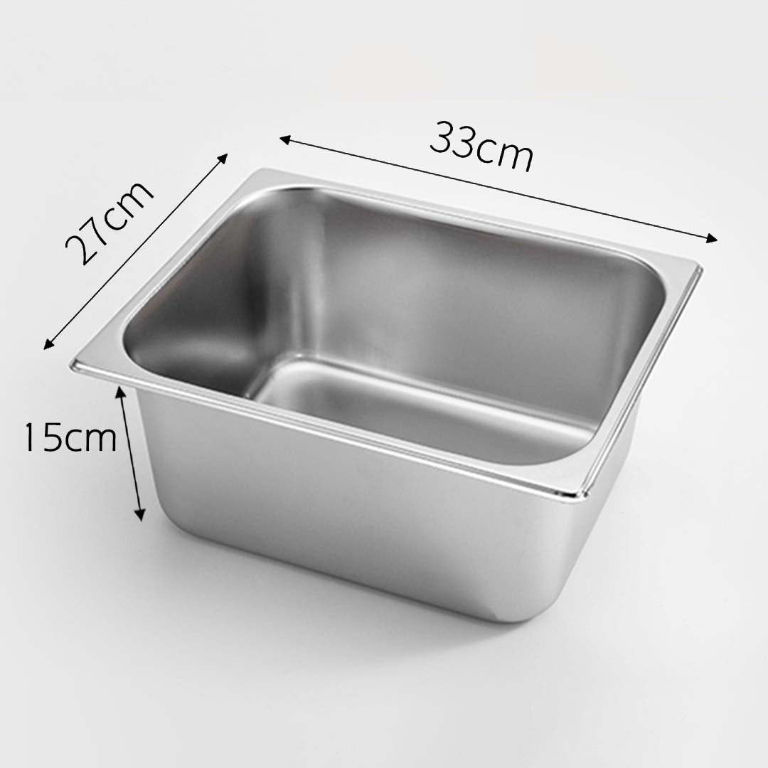 Premium 12X Gastronorm GN Pan Full Size 1/2 GN Pan 15cm Deep Stainless Steel Tray - image2