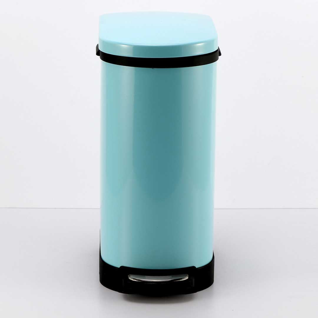 Premium 2X Foot Pedal Stainless Steel Rubbish Recycling Garbage Waste Trash Bin U Blue 10L - image2