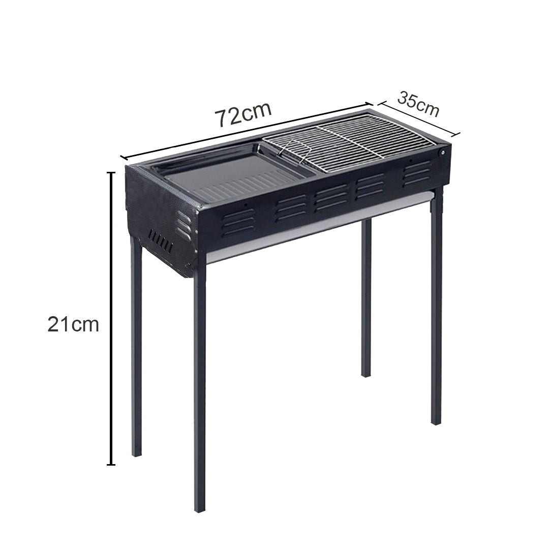 Premium 2X 72cm Portable Folding Thick Box-Type Charcoal Grill for Outdoor BBQ Camping - image2