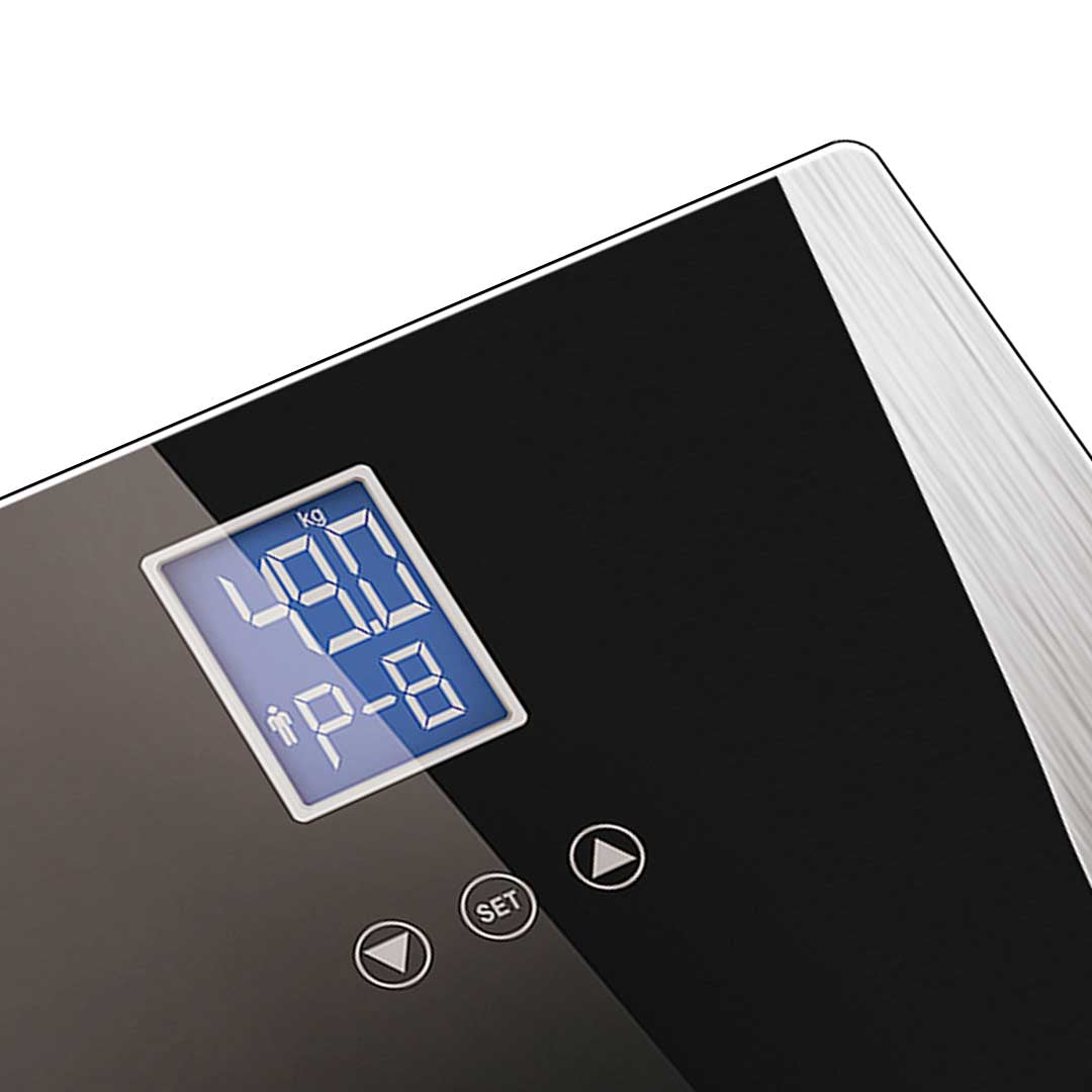 Premium Wireless Digital Body Fat LCD Bathroom Weighing Scale Electronic Weight Tracker Black - image2
