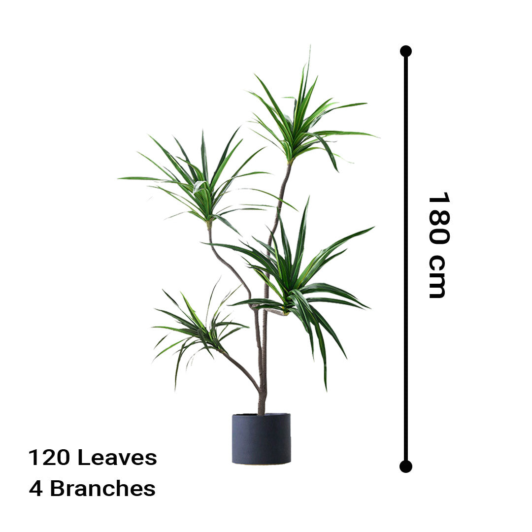 Premium 4X 180cm Green Artificial Indoor Brazlian Iron Tree Fake Plant Decorative 4 Heads - image2