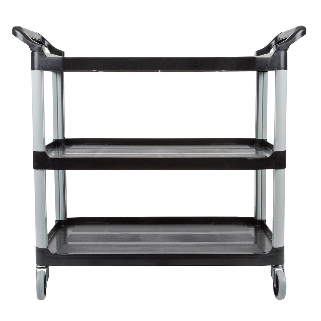 Premium 3 Tier Food Trolley Food Waste Cart Storage Mechanic Kitchen Black Large - image2