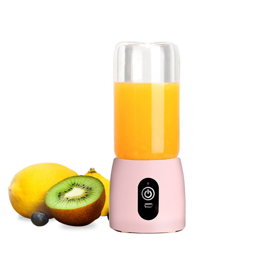 Premium Portable Mini USB Rechargeable Handheld Juice Extractor Fruit Mixer Juicer Pink - image2