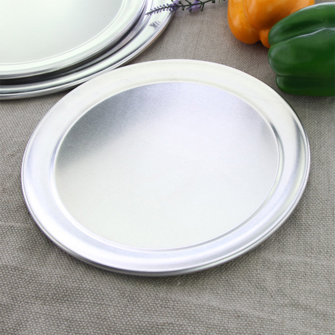 Premium 2X 8-inch Round Aluminum Steel Pizza Tray Home Oven Baking Plate Pan - image3