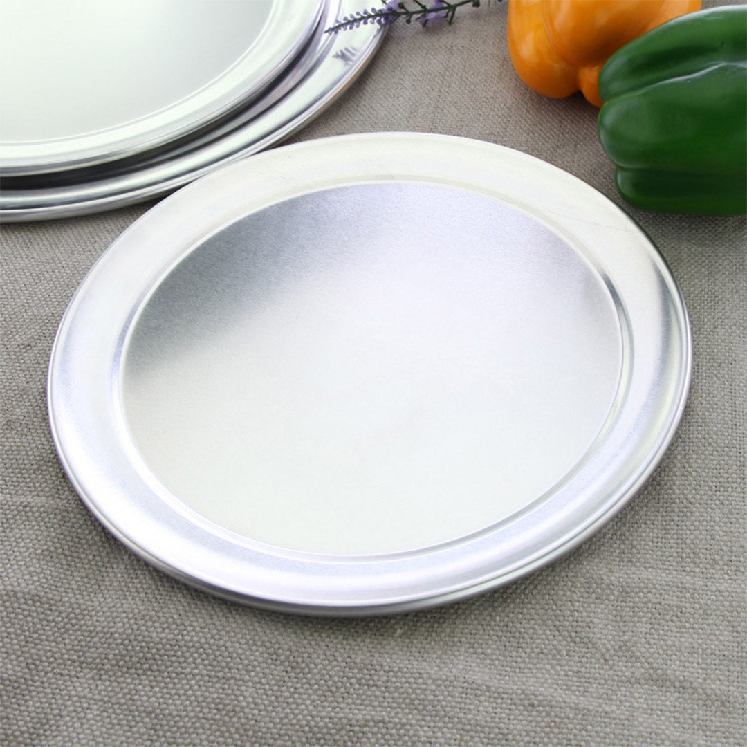 Premium 6X 14-inch Round Aluminum Steel Pizza Tray Home Oven Baking Plate Pan - image3