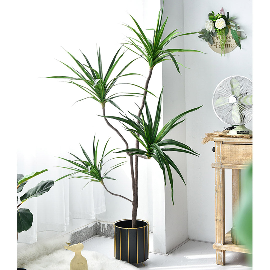 Premium 4X 180cm Green Artificial Indoor Brazlian Iron Tree Fake Plant Decorative 4 Heads - image3