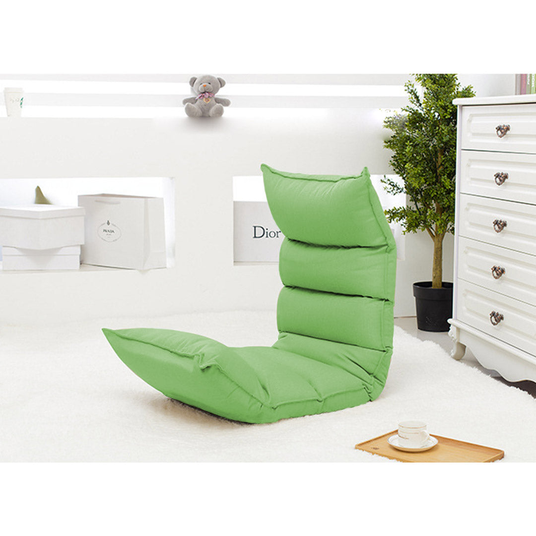 Premium Foldable Tatami Floor Sofa Bed Meditation Lounge Chair Recliner Lazy Couch Green - image3