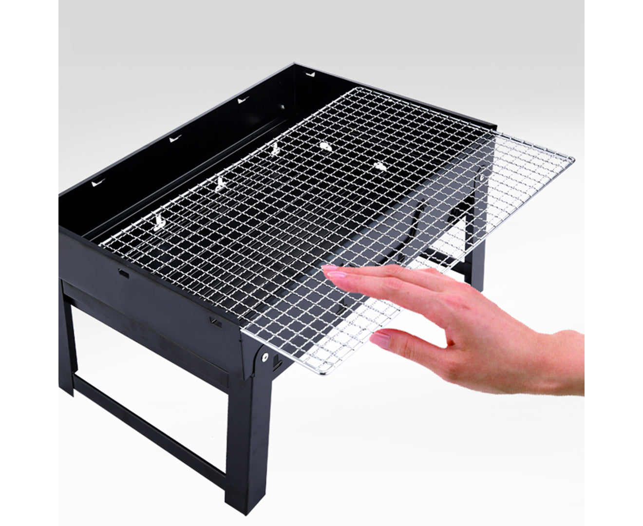 Premium 2X Portable Mini Folding Thick Box-Type Charcoal Grill for Outdoor BBQ Camping - image3