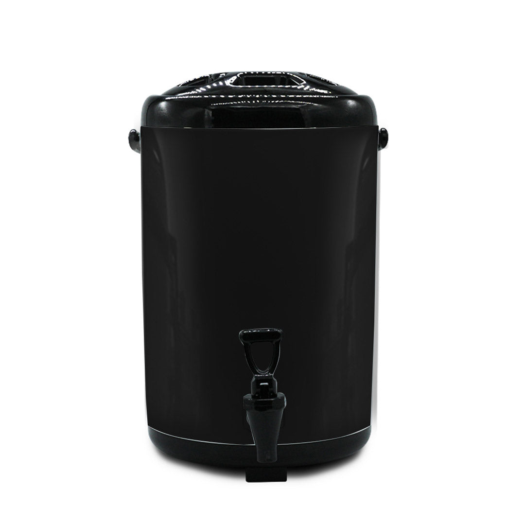 8X 18L Stainless Steel Insulated Milk Tea Barrel Hot and Cold Beverage Dispenser Container with Faucet Black - image3