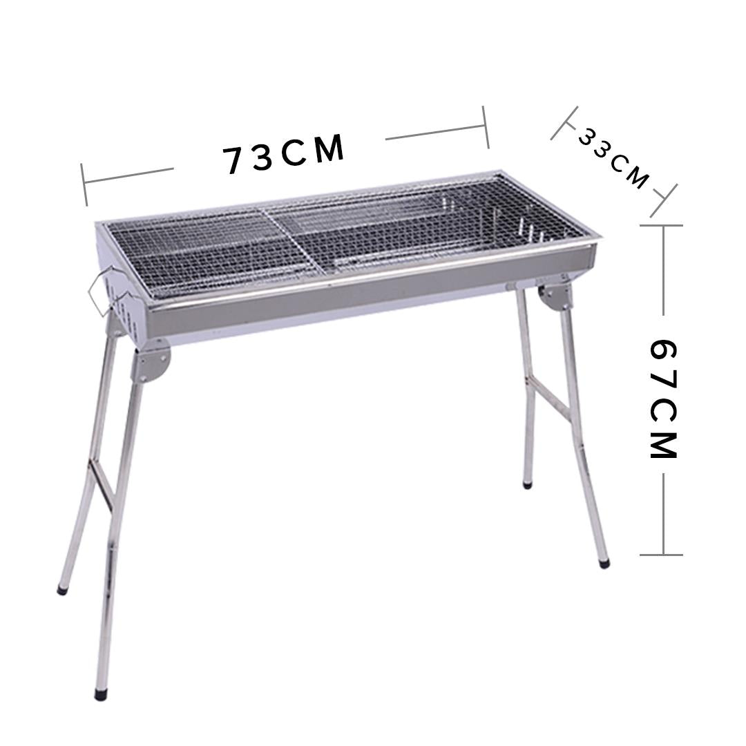Premium Skewers Grill Portable Stainless Steel Charcoal BBQ Outdoor 6-8 Persons - image3