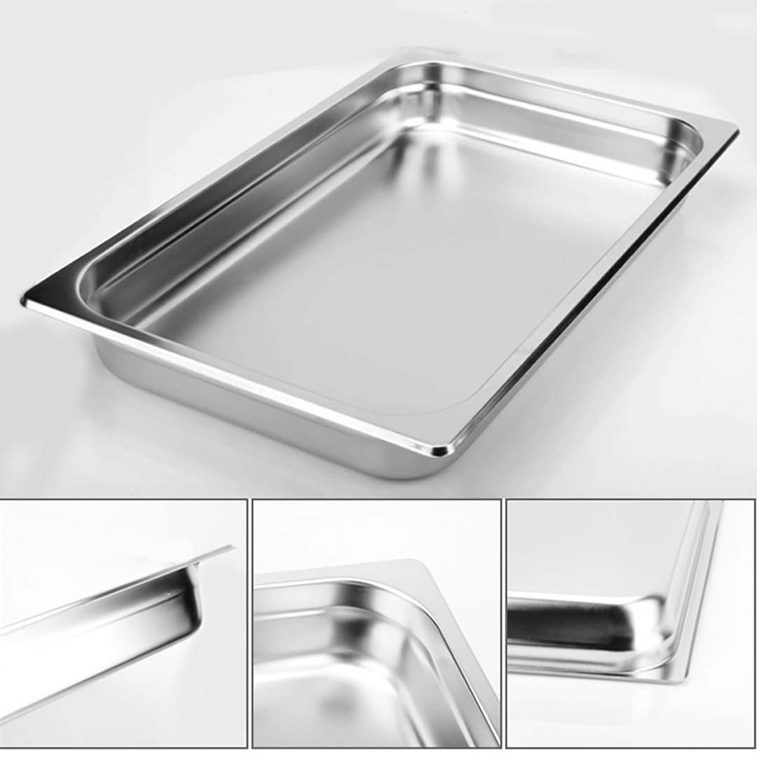 Premium 12X Gastronorm GN Pan Full Size 1/1 GN Pan 10cm Deep Stainless Steel Tray - image3