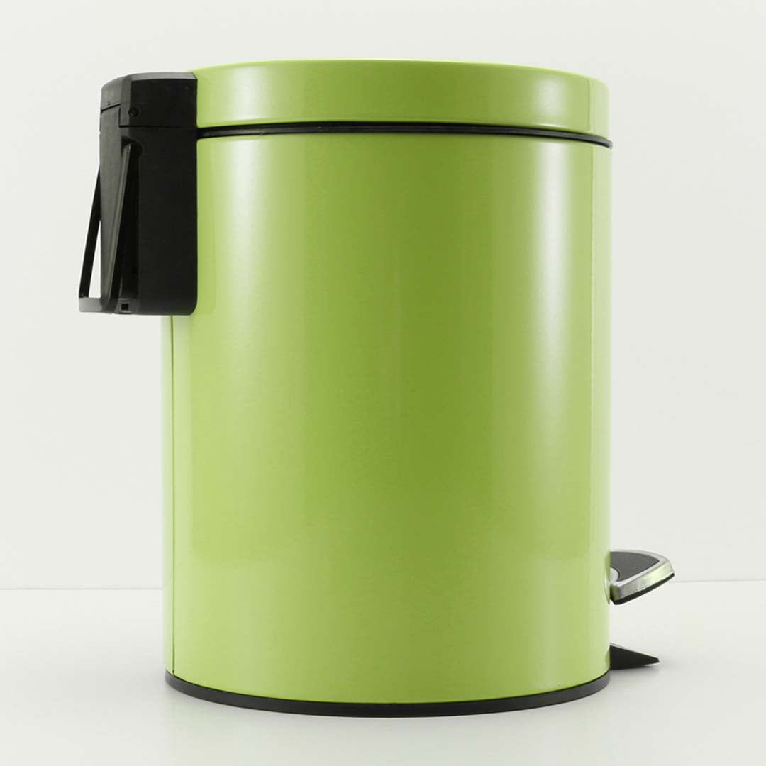 Premium 4X Foot Pedal Stainless Steel Rubbish Recycling Garbage Waste Trash Bin Round 12L Green - image3