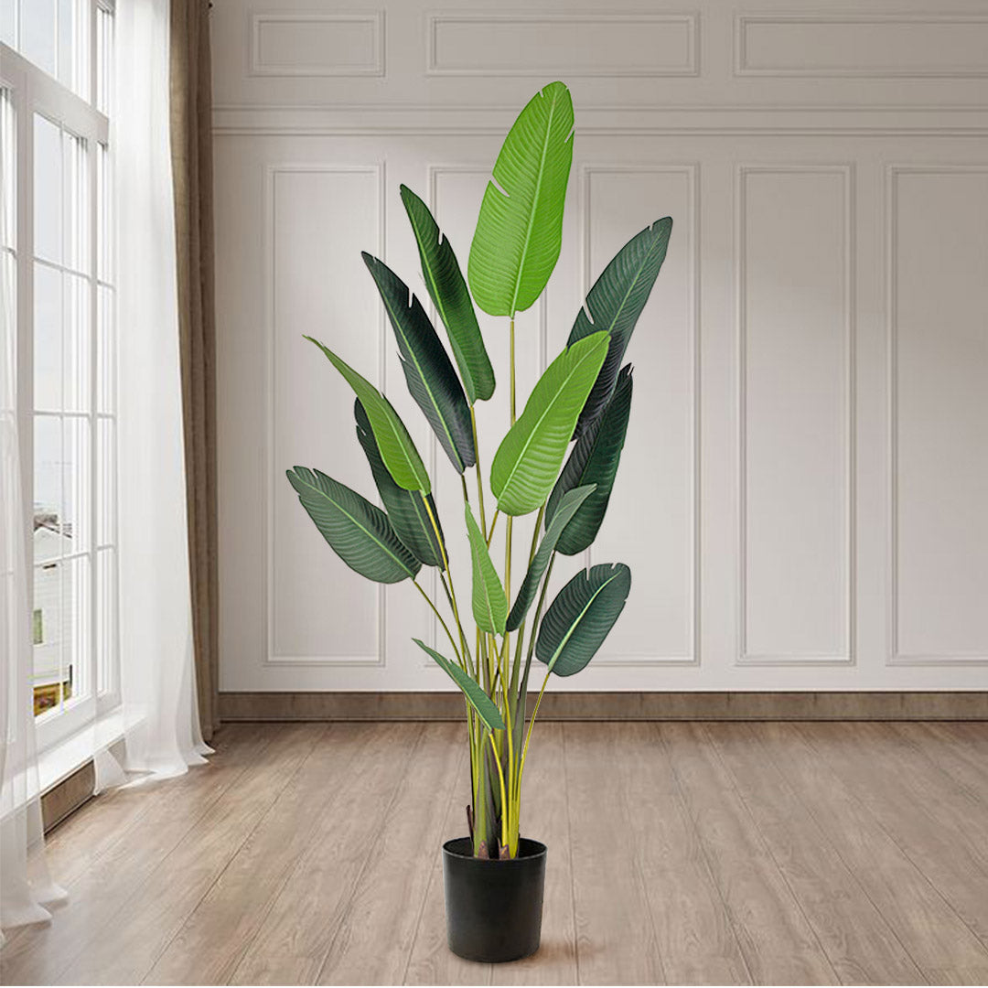 Premium 220cm Artificial Giant Green Birds of Paradise Tree Fake Tropical Indoor Plant Home Office Decor - image3