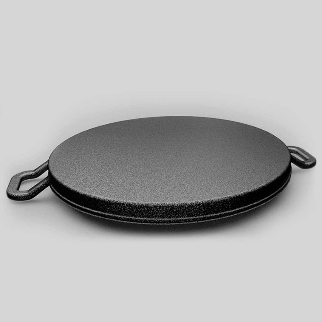 Premium 2X 30cm Ribbed Cast Iron Frying Pan Skillet Coating Steak Sizzle Platter - image3