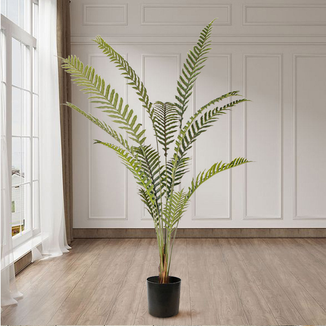 Premium 240cm Artificial Green Rogue Hares Foot Fern Tree Fake Tropical Indoor Plant Home Office Decor - image3