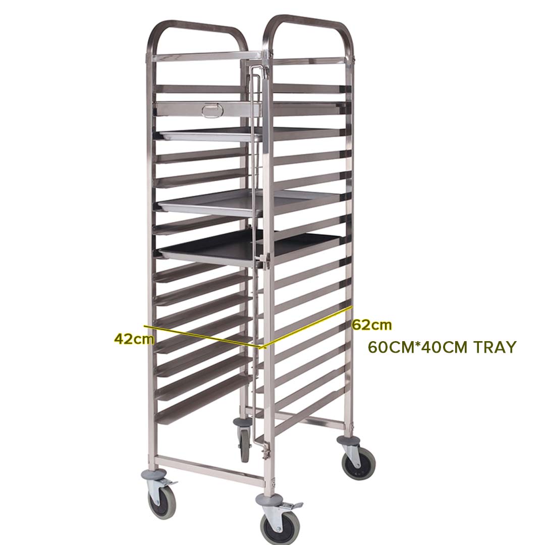 Premium Gastronorm Trolley 15 Tier Stainless Steel Cake Bakery Trolley Suits 60*40cm Tray - image3