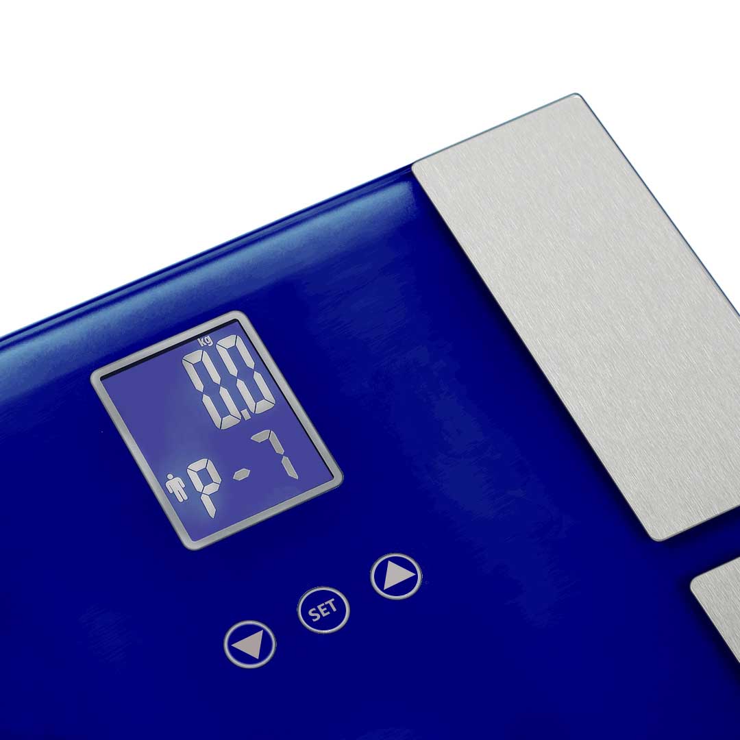 Premium 2X Digital Electronic LCD Bathroom Body Fat Scale Weighing Scales Weight Monitor Blue - image3