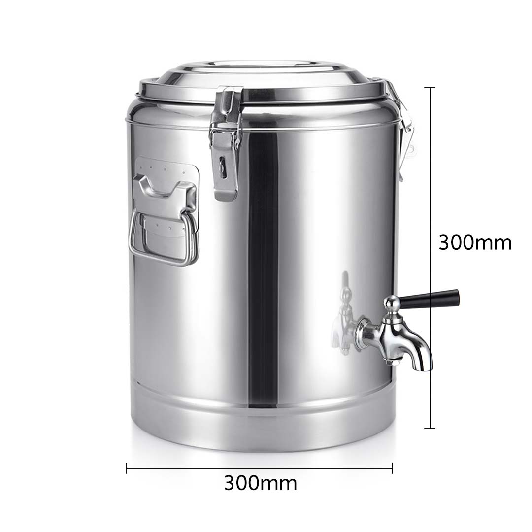 Premium 2X 12L Stainless Steel Insulated Stock Pot Dispenser Hot & Cold Beverage Container With Tap - image3