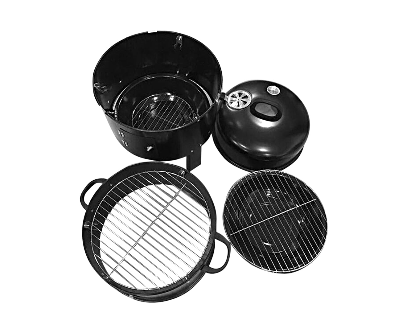Premium 2X 3 in 1 Barbecue Smoker Outdoor Charcoal BBQ Grill Camping Picnic Fishing - image3