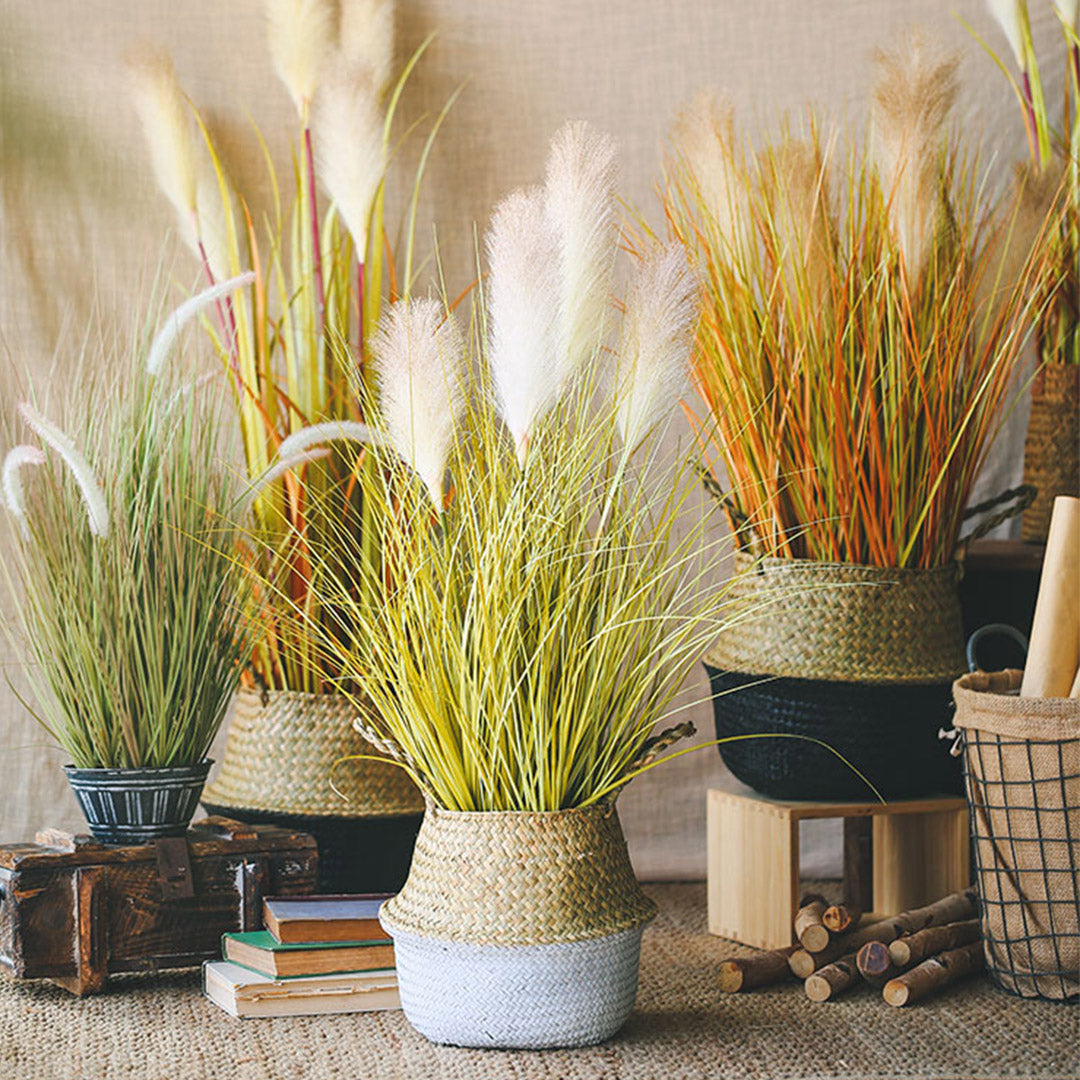 Premium 137cm Artificial Indoor Potted Reed Bulrush Grass Tree Fake Plant Simulation Decorative - image3