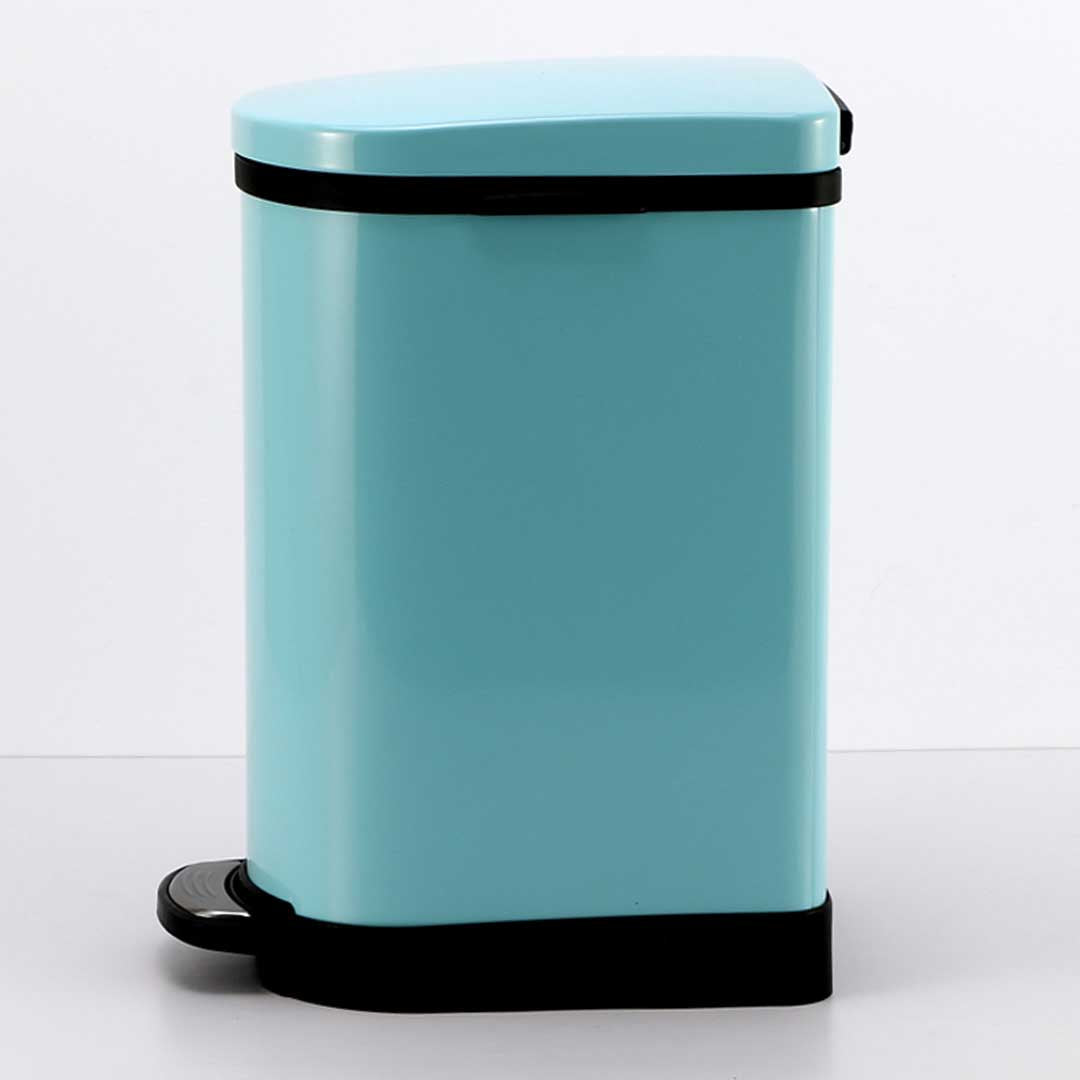 Premium 2X Foot Pedal Stainless Steel Rubbish Recycling Garbage Waste Trash Bin U Blue 10L - image3