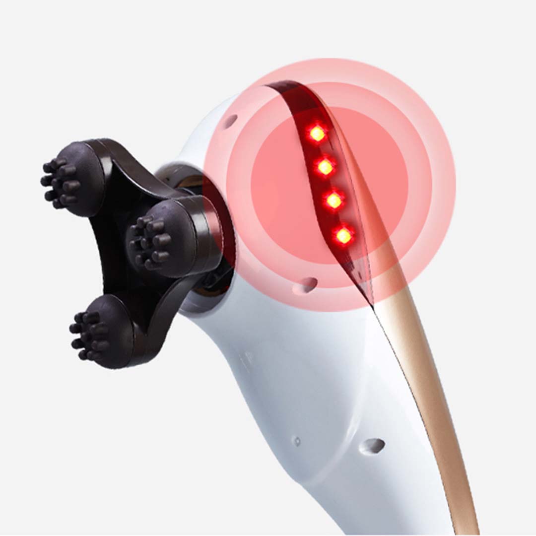 Premium 2X 6 Heads Portable Handheld Massager Soothing Stimulate Blood Flow Shoulder Gold - image3