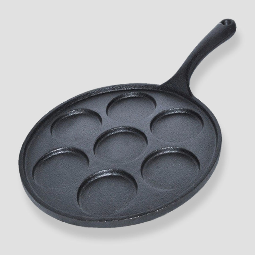 Premium 2X 23cm Cast Iron Takoyaki Fry Pan Octopus Balls Maker 7 Hole Cavities Grill Mold - image3