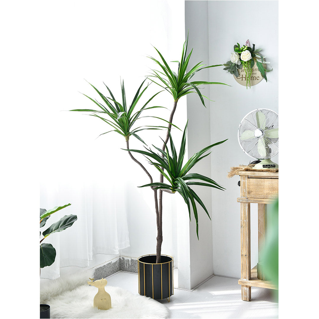 Premium 2X 180cm Green Artificial Indoor Brazlian Iron Tree Fake Plant Decorative 3 Heads - image3