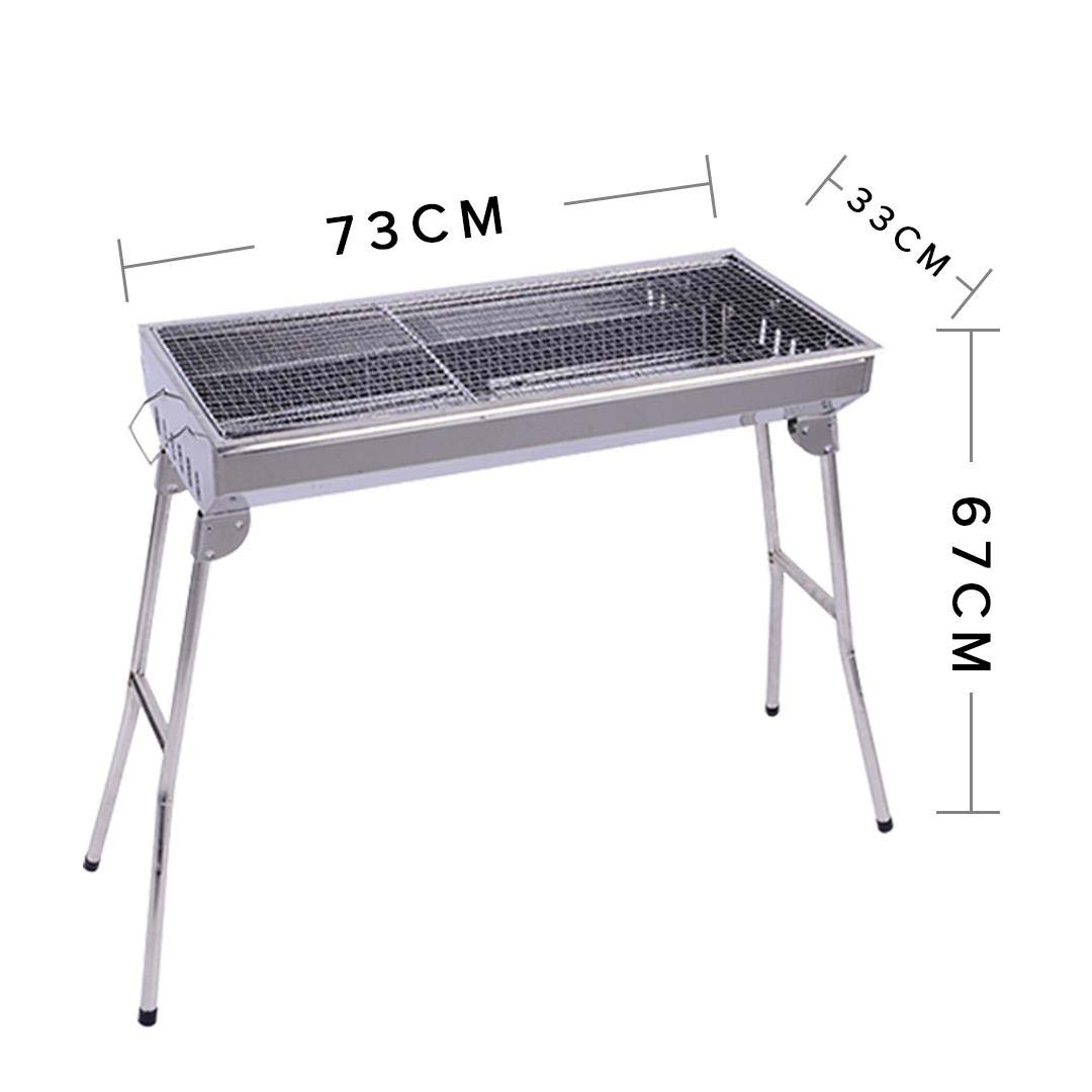 Premium 2x Skewers Grill Portable Stainless Steel Charcoal BBQ Outdoor 6-8 Persons - image3