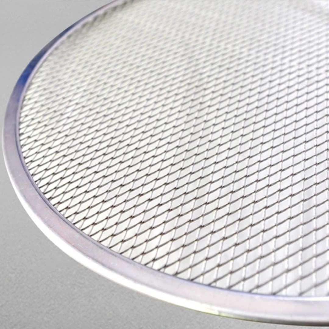 Premium Round Seamless Aluminium Nonstick Commercial Grade Pizza Screen Baking Pan Set - image3