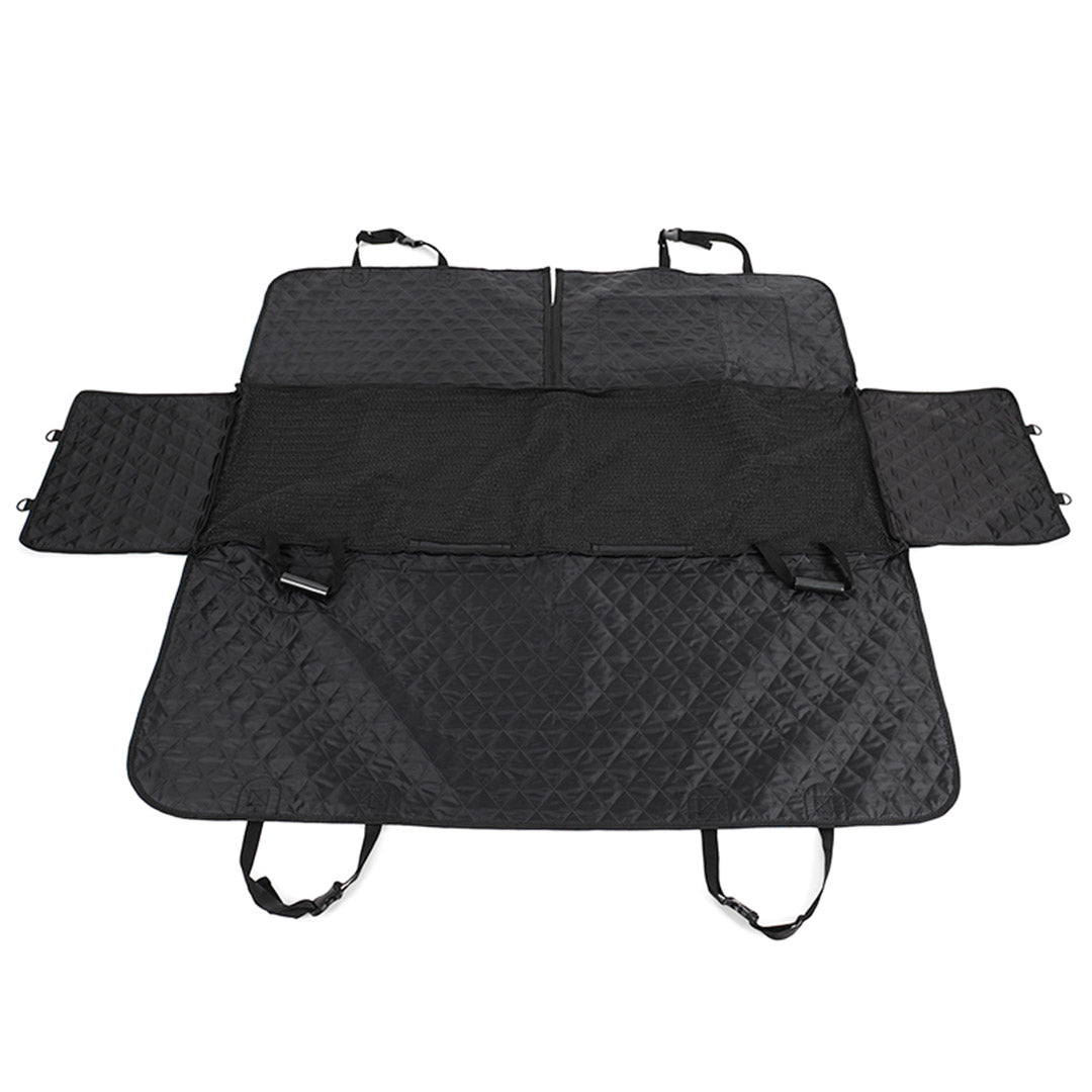 Premium 2X 600D Oxford Cloth Waterproof Dog Car Cover Back Seat Protector Hammock Non-Slip Pet Mat Black - image3